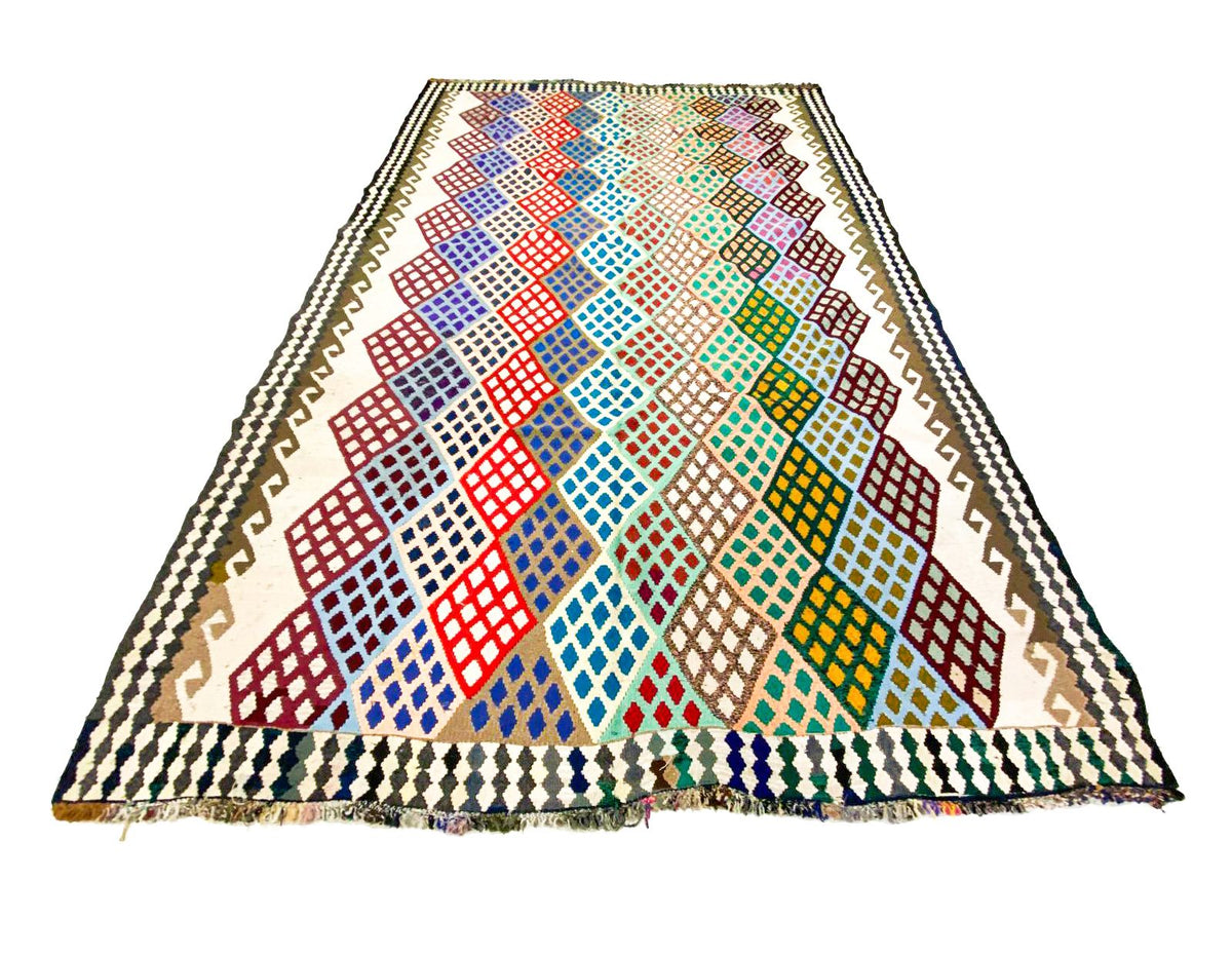 7x11 Multicolor Turkish Tribal Rug