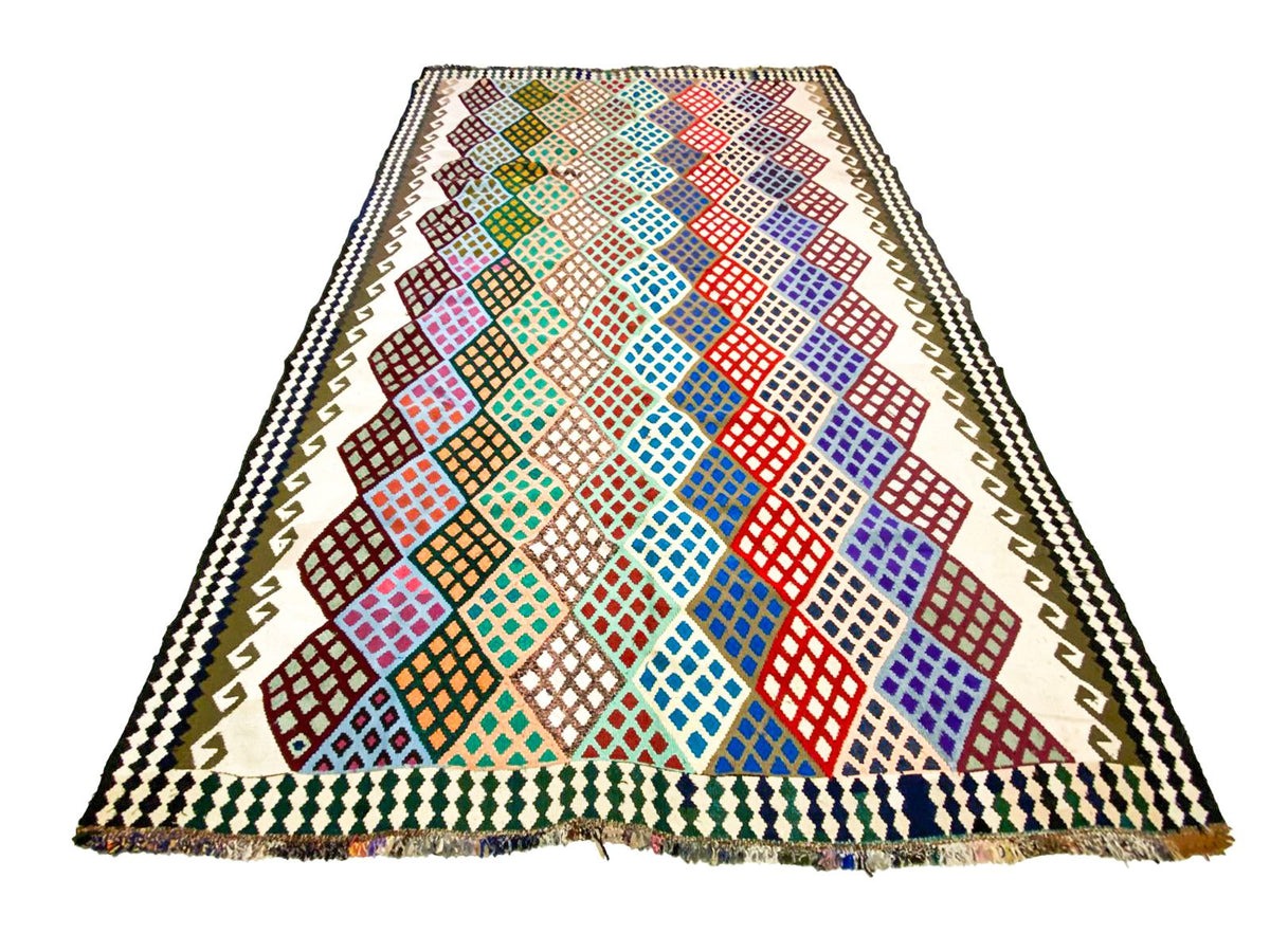 7x11 Multicolor Turkish Tribal Rug
