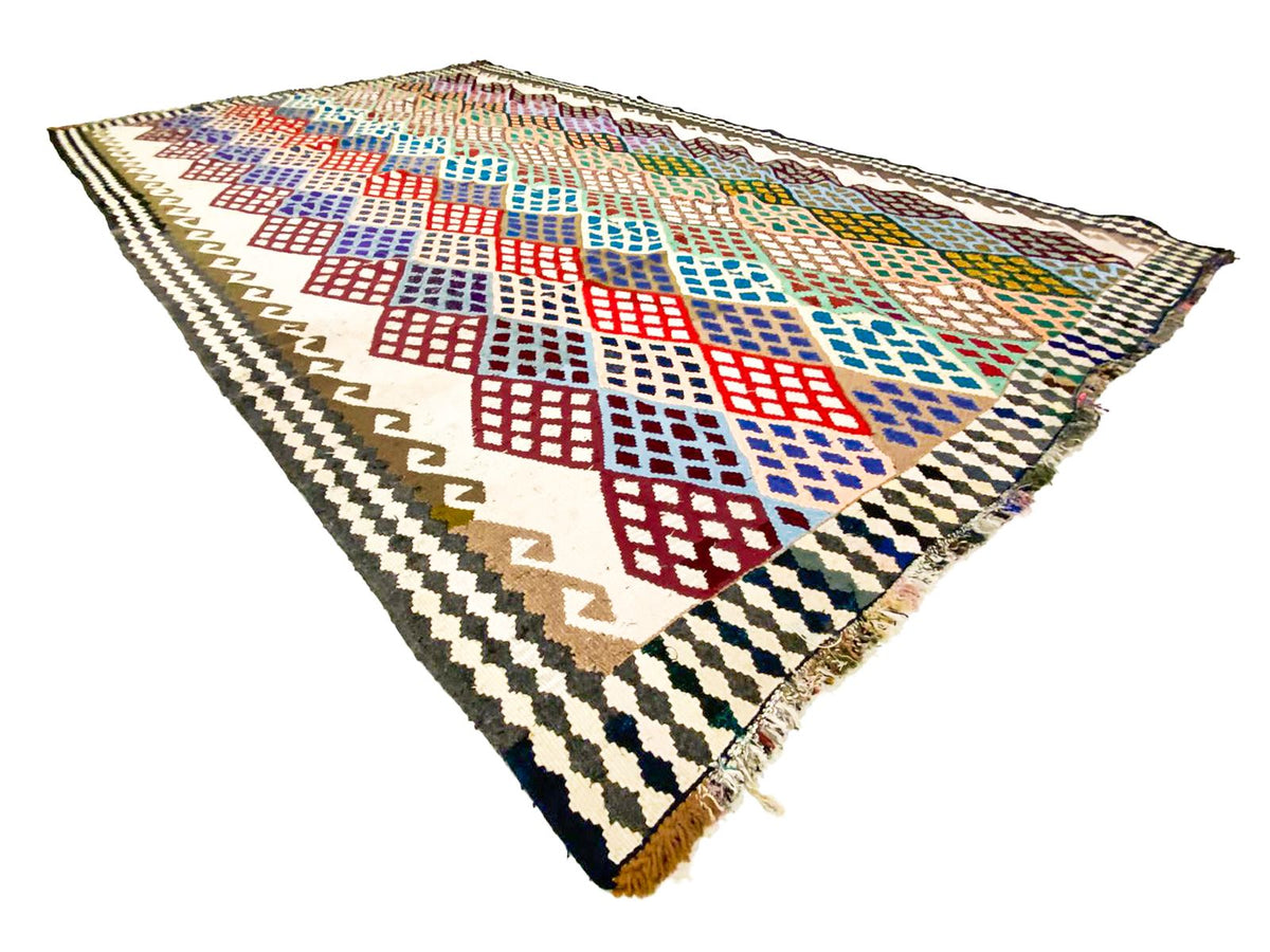7x11 Multicolor Turkish Tribal Rug
