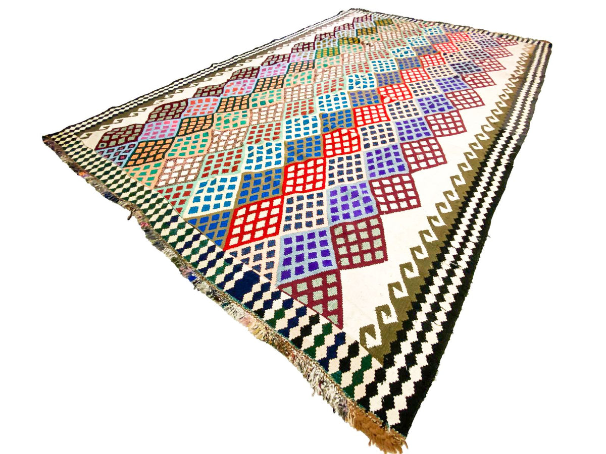 7x11 Multicolor Turkish Tribal Rug