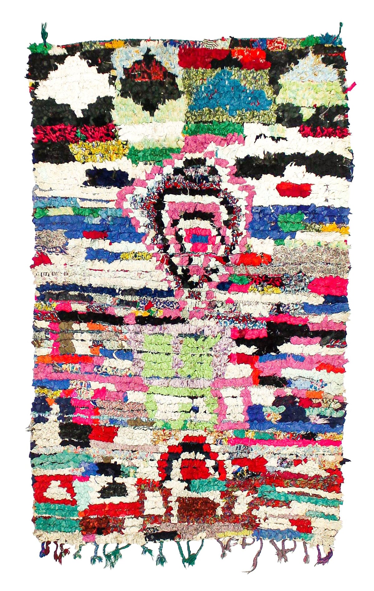 Vintage Handmade 4x7 Multicolor Anatolian Turkish Traditional Distressed Area Rug