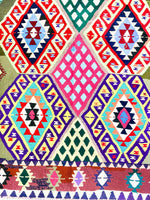 Vintage Handmade 7x10 Multicolor Anatolian Turkish Traditional Distressed Area Rug