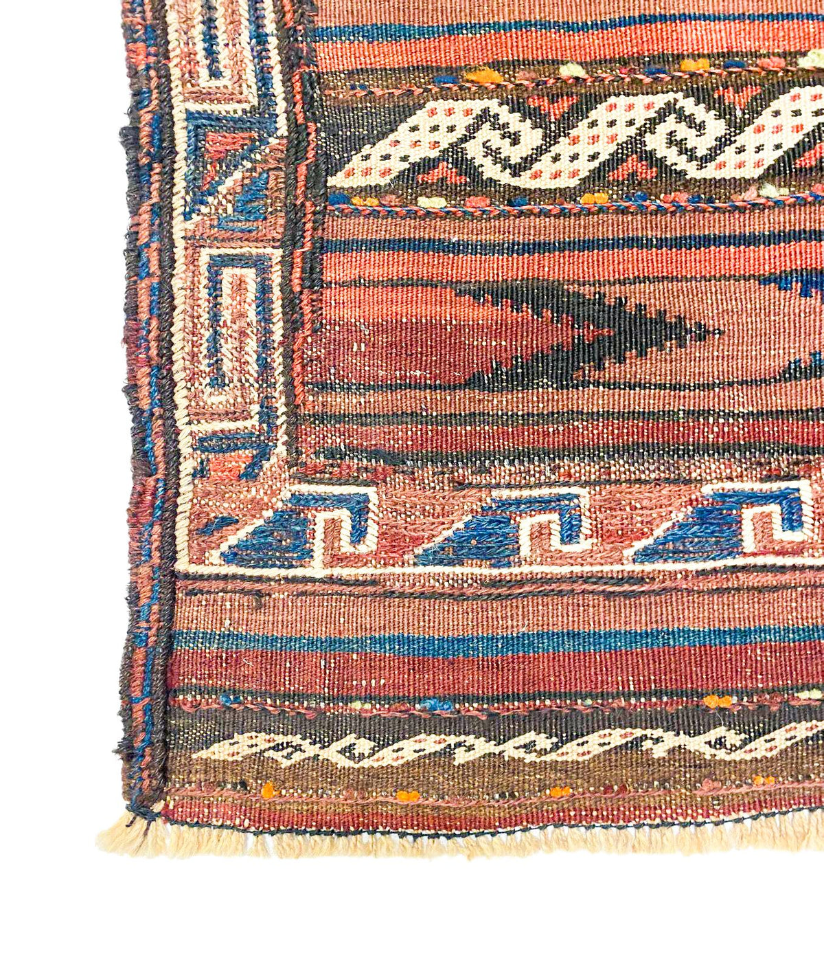 4x9 Brown and Beige Turkish Patchwork Runner