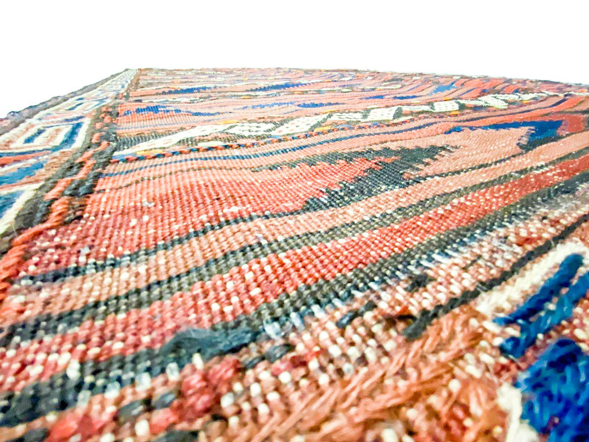 4x9 Brown and Beige Turkish Patchwork Runner