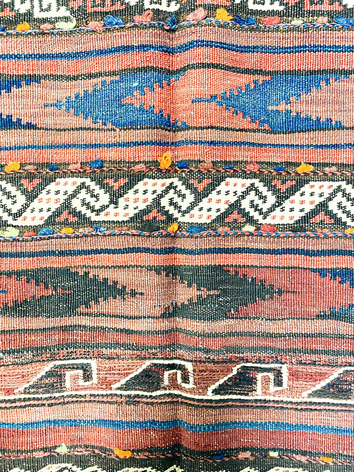 4x9 Brown and Beige Turkish Patchwork Runner
