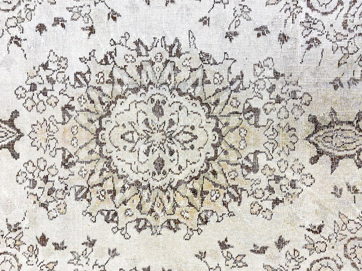 6x10 Gray and Brown Turkish Overdyed Rug