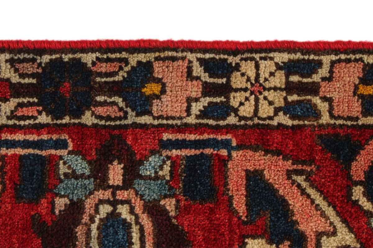 5x7 Red and Navy Turkish Oushak Rug
