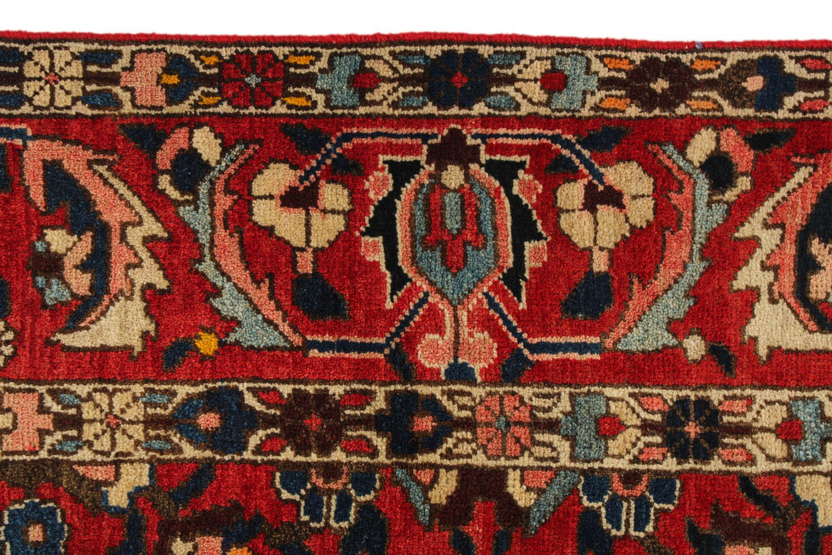 5x7 Red and Navy Turkish Oushak Rug