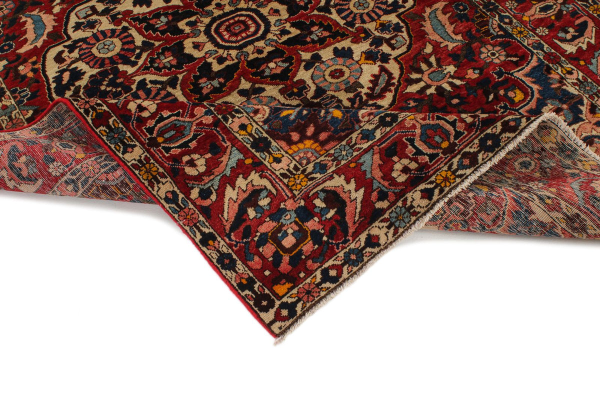 5x7 Red and Navy Turkish Oushak Rug
