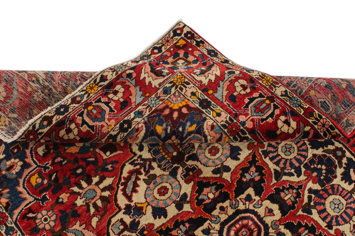 5x7 Red and Navy Turkish Oushak Rug