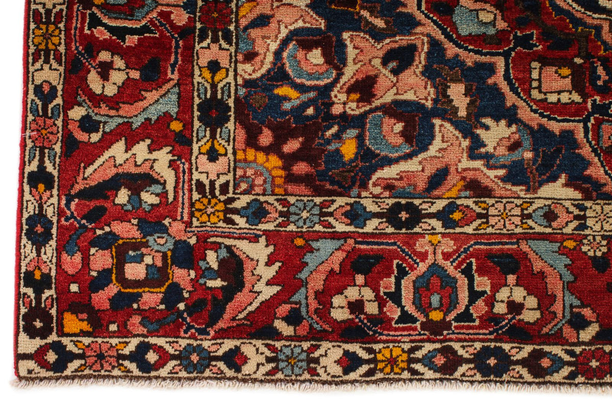 5x7 Red and Navy Turkish Oushak Rug