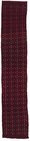 Vintage Handmade 2x10 Red Bahtiyari persian Rug