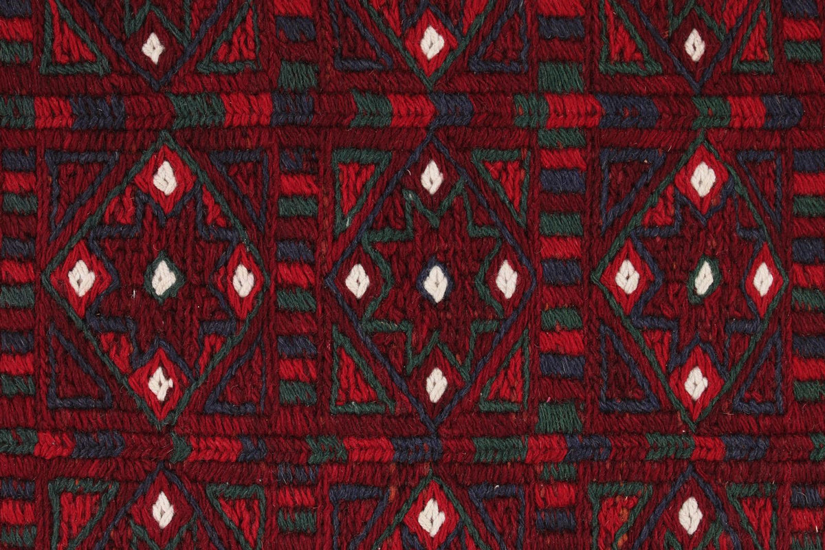 Vintage Handmade 2x10 Red Bahtiyari persian Rug