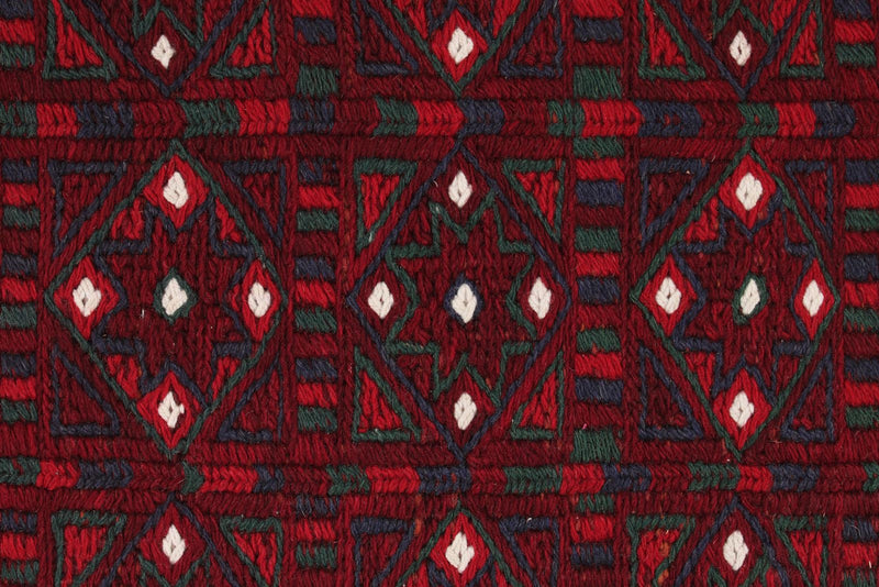 Vintage Handmade 2x10 Red Bahtiyari persian Rug