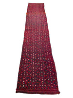 Vintage Handmade 2x10 Red Bahtiyari persian Rug