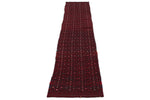 Vintage Handmade 2x10 Red Bahtiyari persian Rug