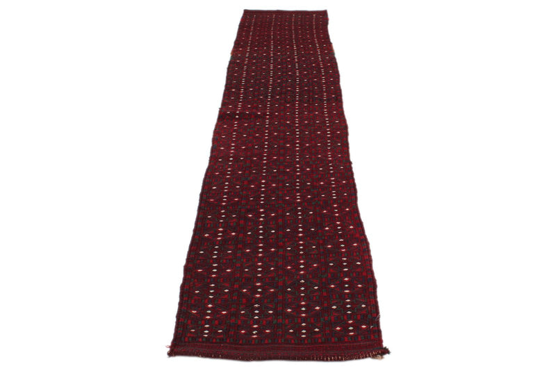 Vintage Handmade 2x10 Red Bahtiyari persian Rug