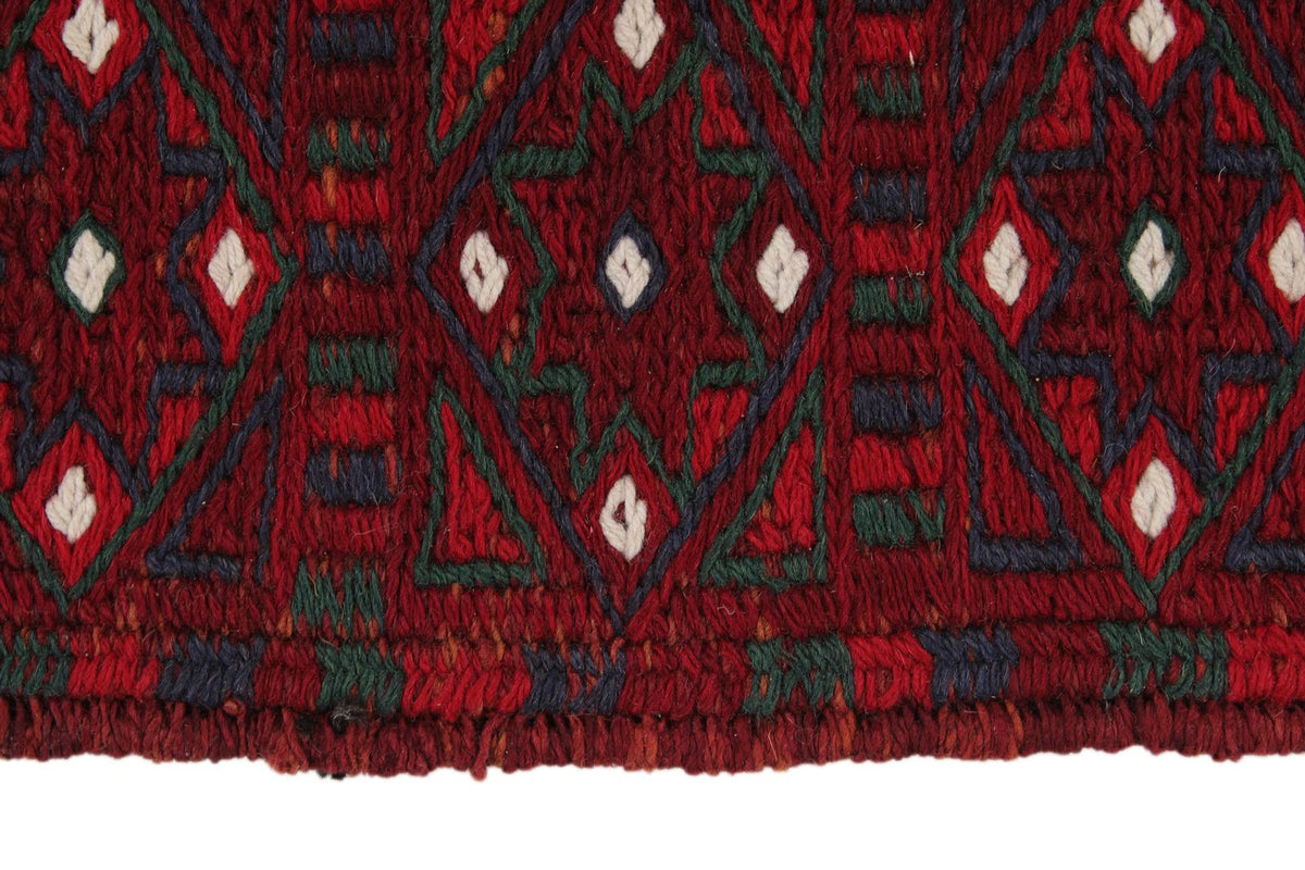 Vintage Handmade 2x10 Red Bahtiyari persian Rug