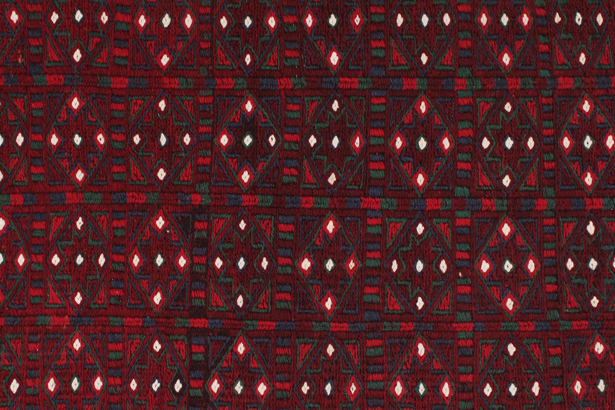 Vintage Handmade 2x10 Red Bahtiyari persian Rug