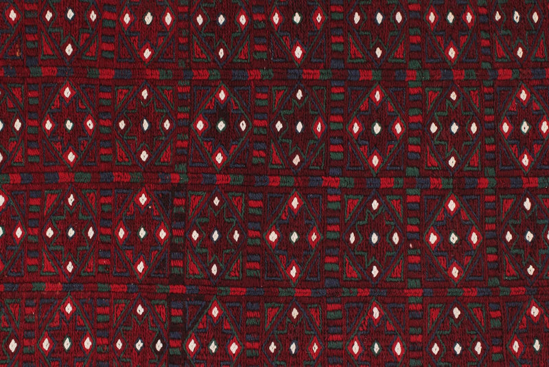 Vintage Handmade 2x10 Red Bahtiyari persian Rug