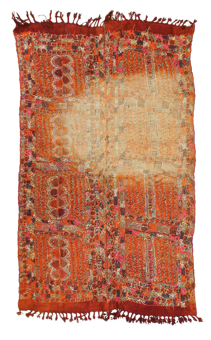 Vintage Handmade 5x8 Multicolor Anatolian Turkish Tribal Distressed Area Rug