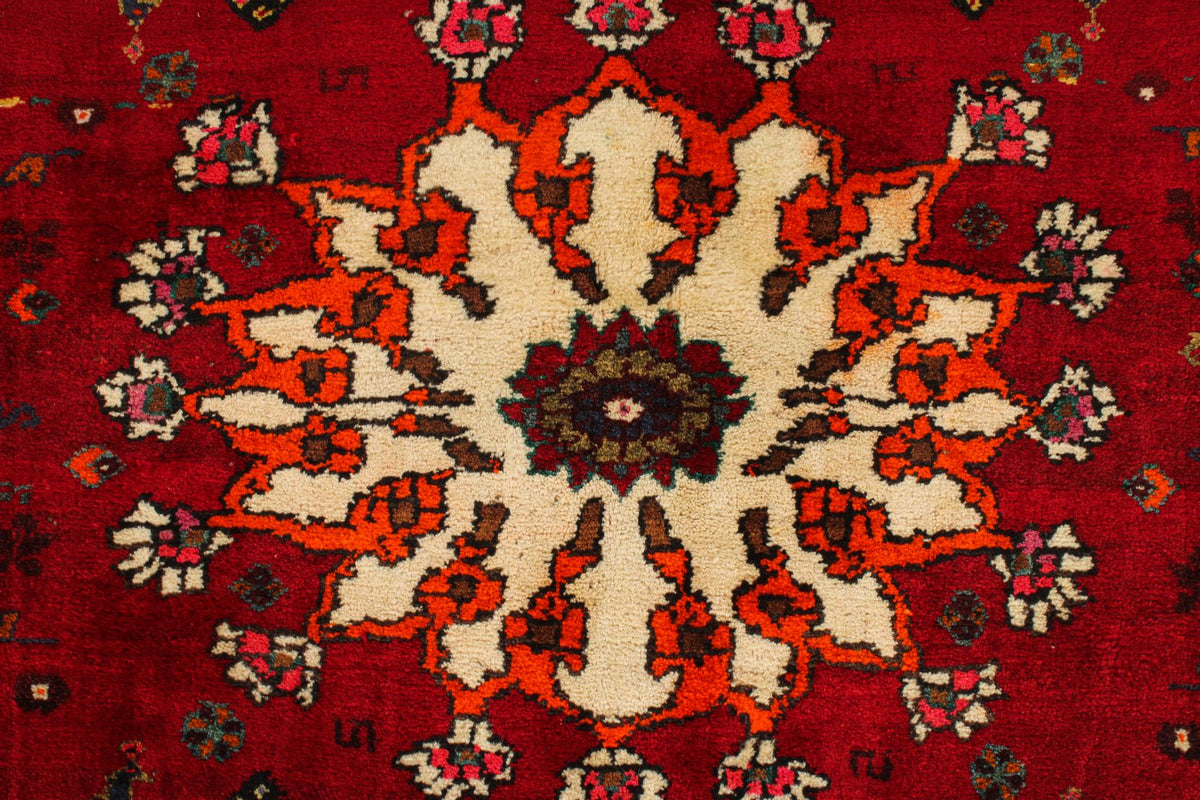 4x6 Red and Navy Turkish Tribal Rug