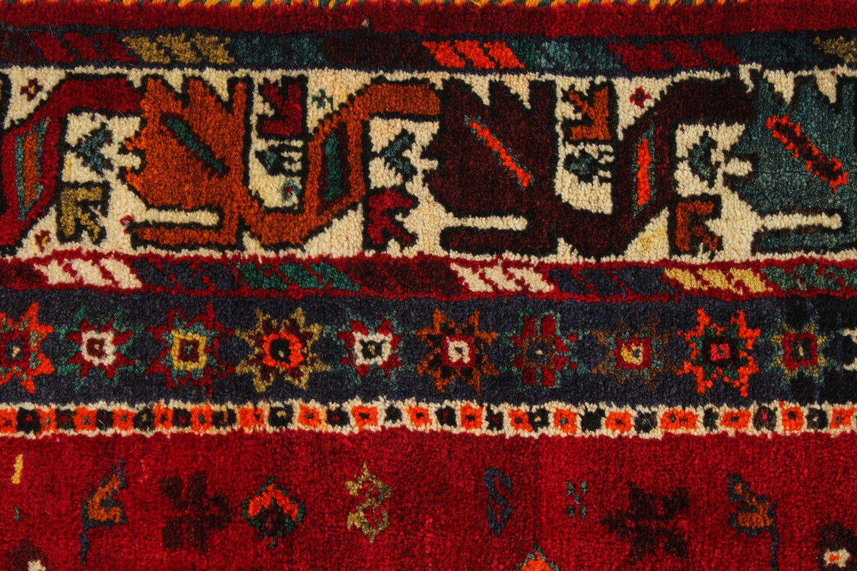 4x6 Red and Navy Turkish Tribal Rug