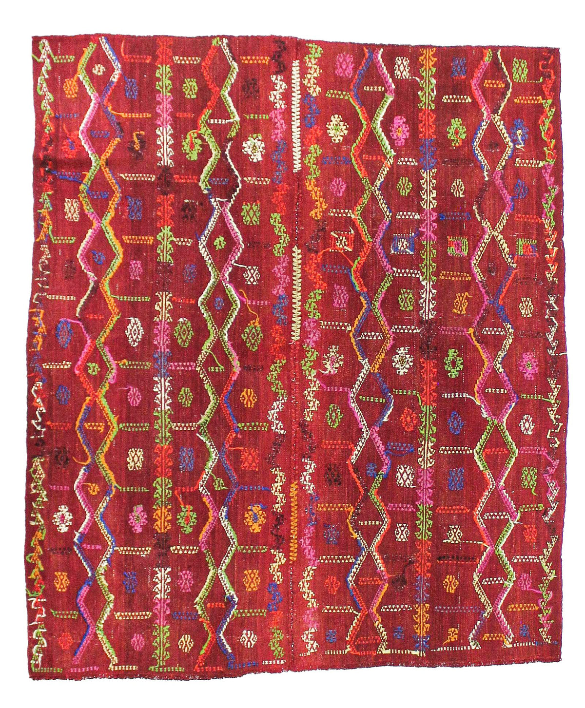 6x7 Red Turkish Tribal Rug