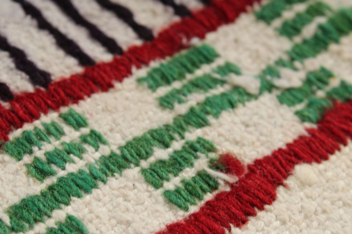 3x5 Beige and Ivory Turkish Tribal Rug