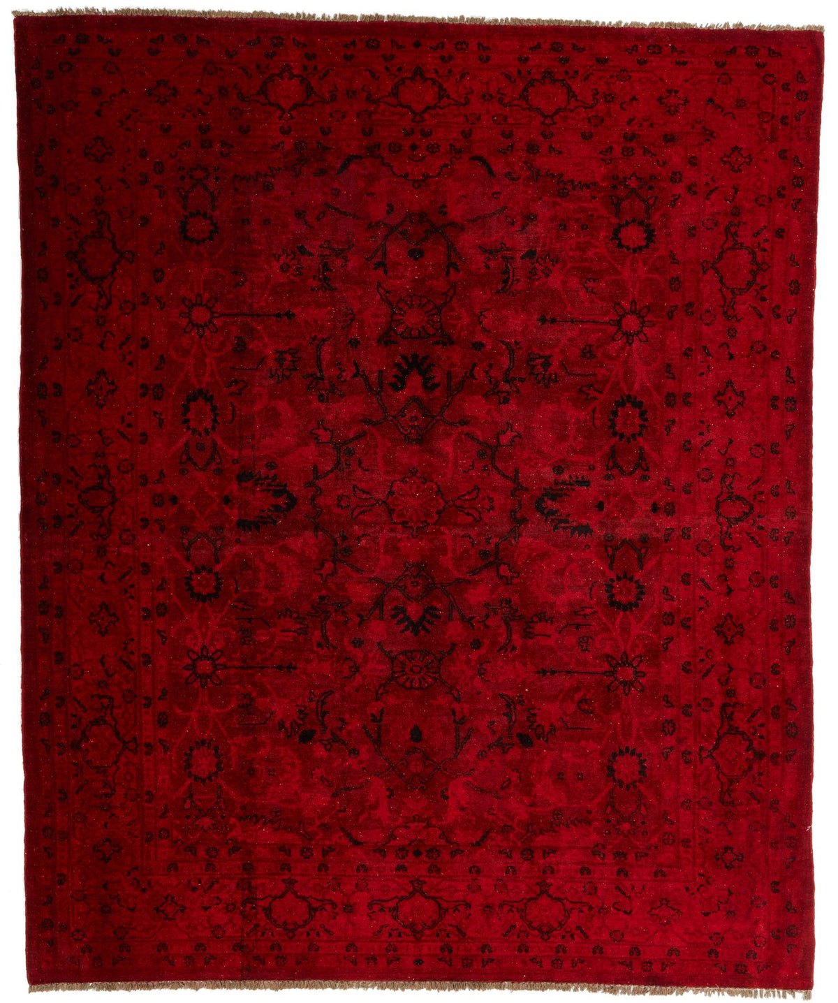 8x9 Red Turkish Overdyed Rug