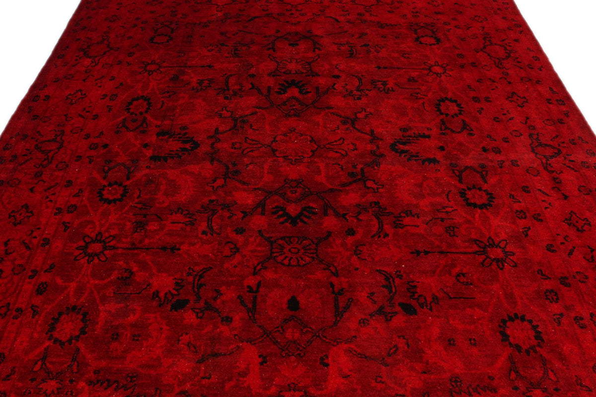 8x9 Red Turkish Overdyed Rug