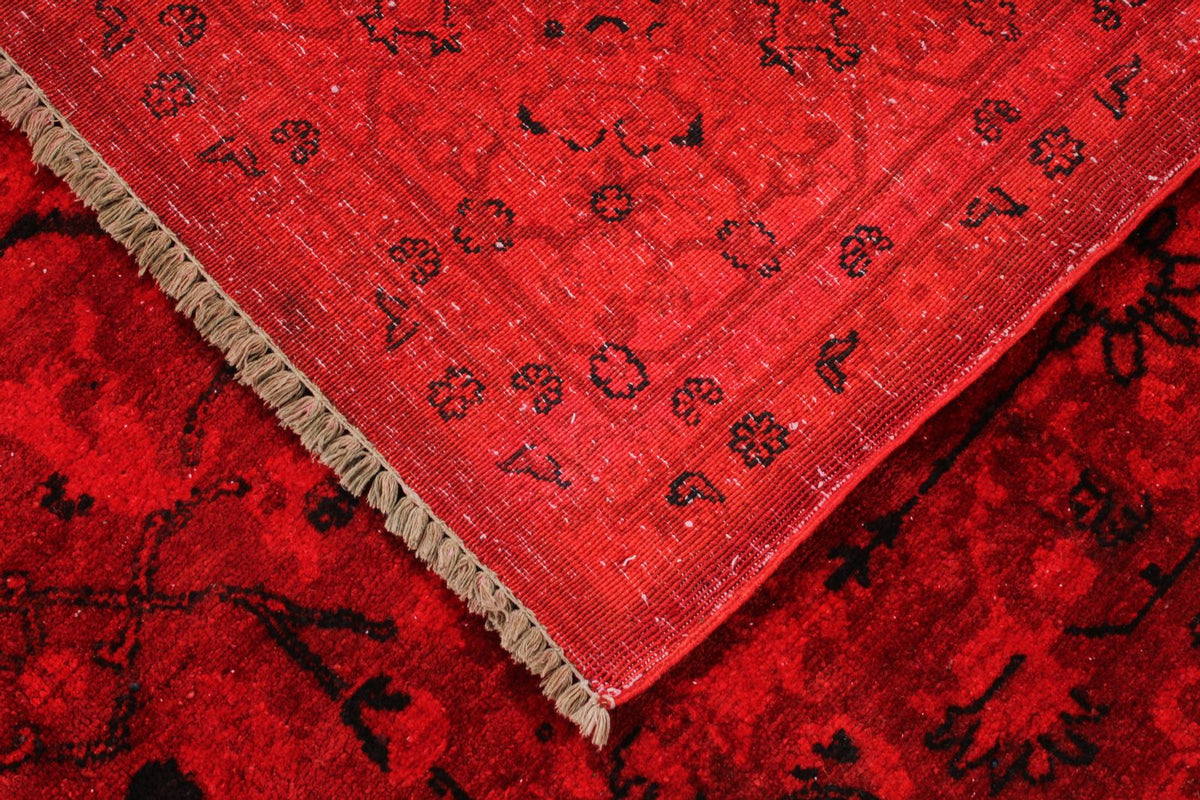 8x9 Red Turkish Overdyed Rug