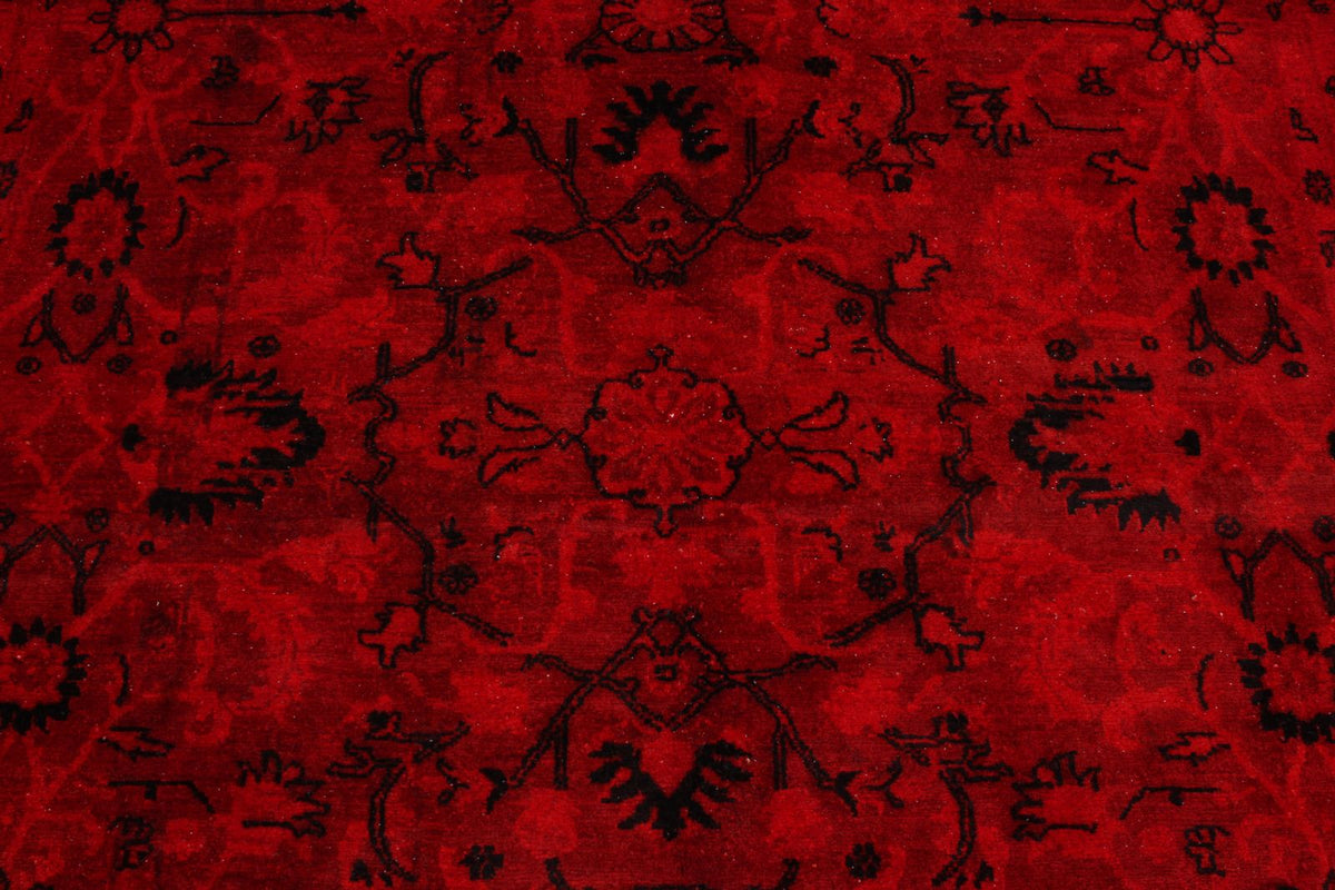 8x9 Red Turkish Overdyed Rug