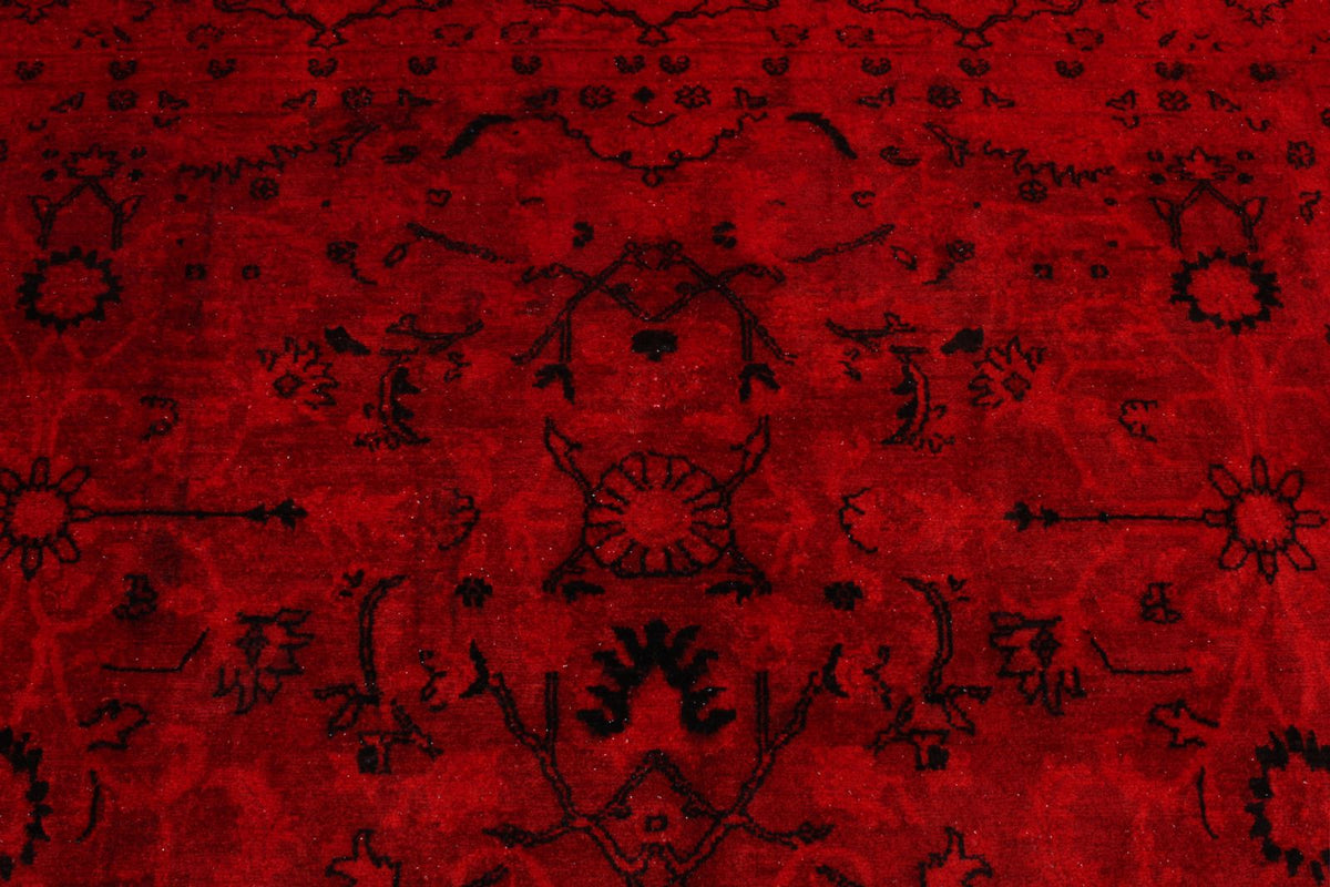 8x9 Red Turkish Overdyed Rug
