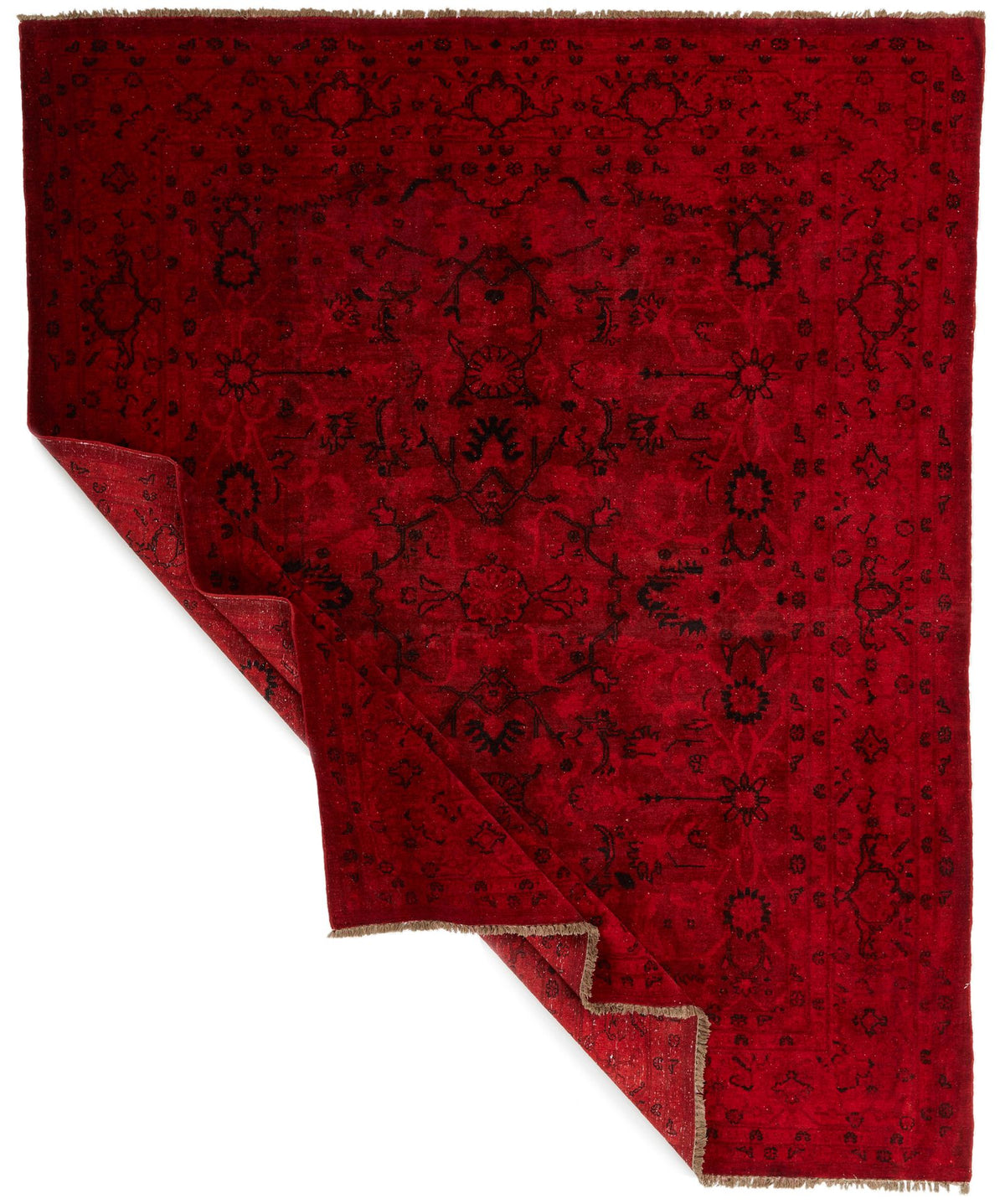8x9 Red Turkish Overdyed Rug
