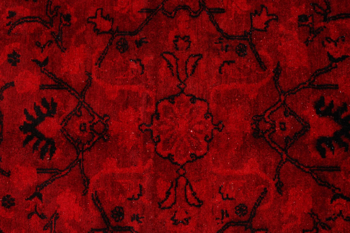 8x9 Red Turkish Overdyed Rug