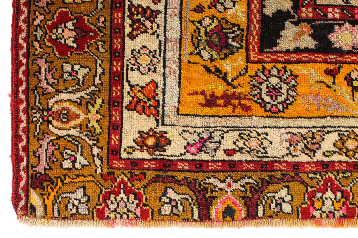 5x7 Red and Gold Turkish Tribal Rug