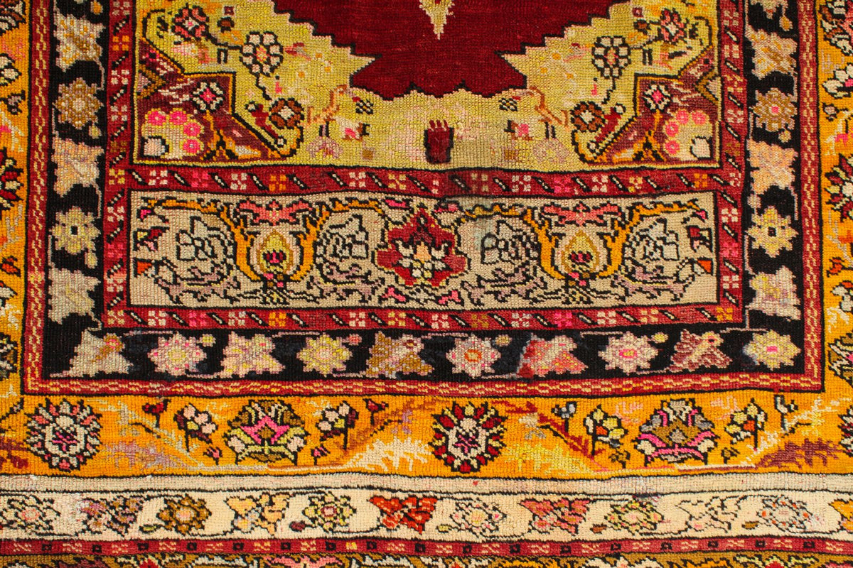 5x7 Red and Gold Turkish Tribal Rug