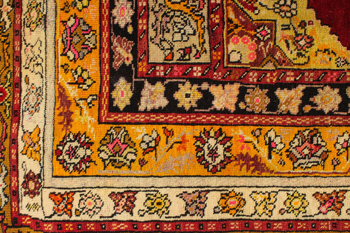 5x7 Red and Gold Turkish Tribal Rug