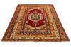 5x7 Red and Gold Turkish Tribal Rug