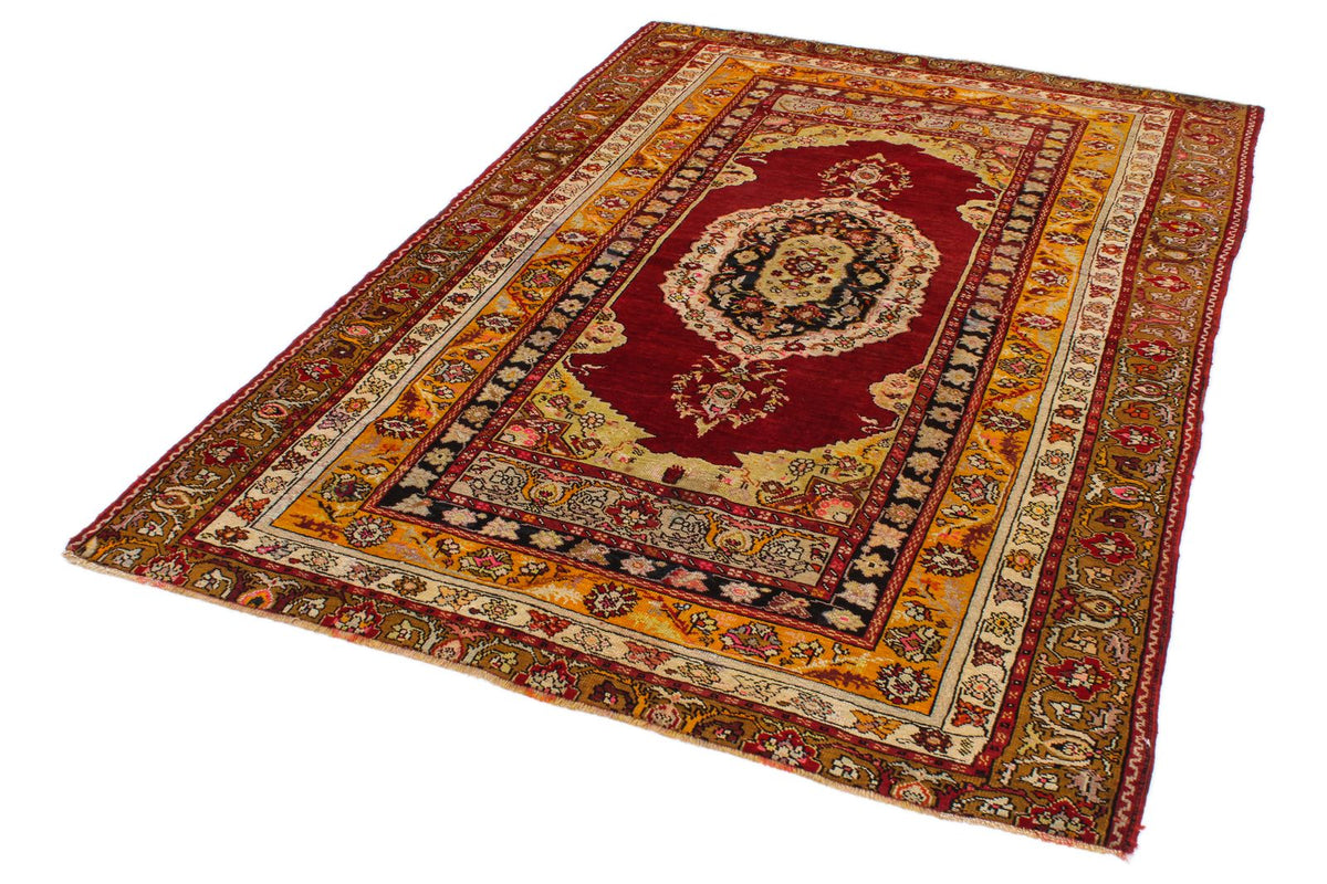 5x7 Red and Gold Turkish Tribal Rug