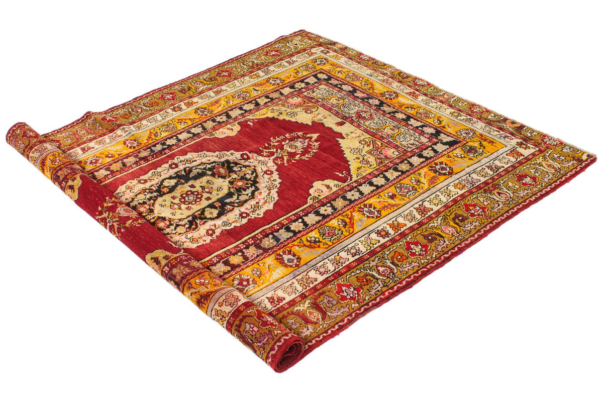 5x7 Red and Gold Turkish Tribal Rug