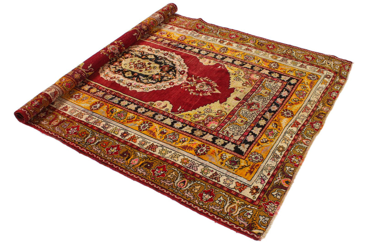 5x7 Red and Gold Turkish Tribal Rug
