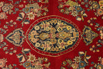 5x8 Red and Navy Persian rug