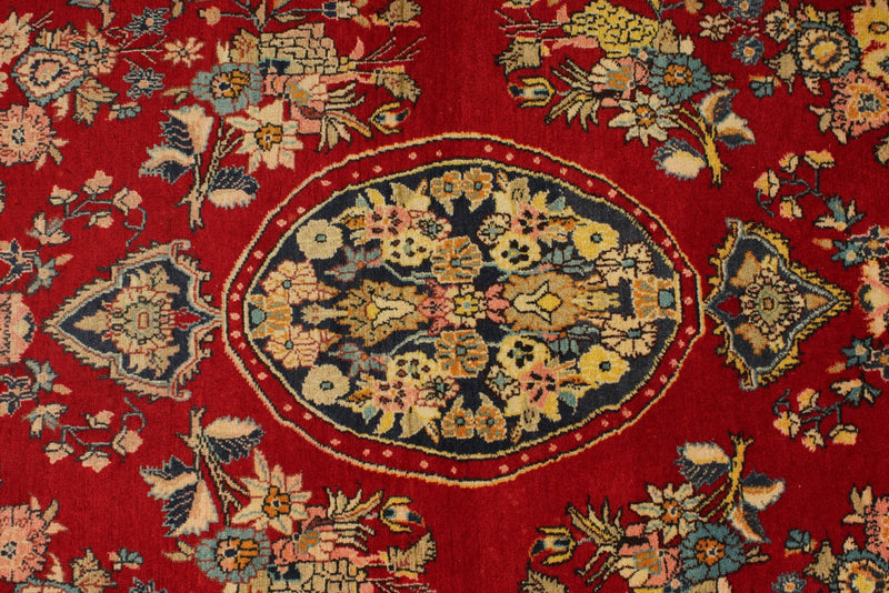 5x8 Red and Navy Persian rug