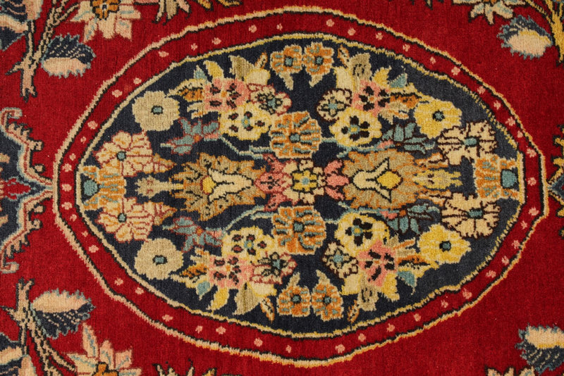 5x8 Red and Navy Persian rug