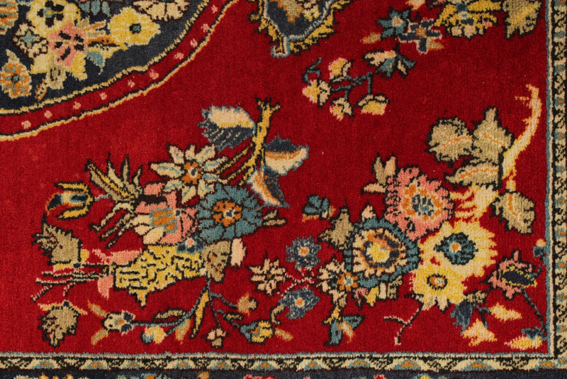 5x8 Red and Navy Persian rug