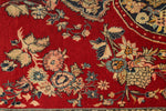 5x8 Red and Navy Persian rug