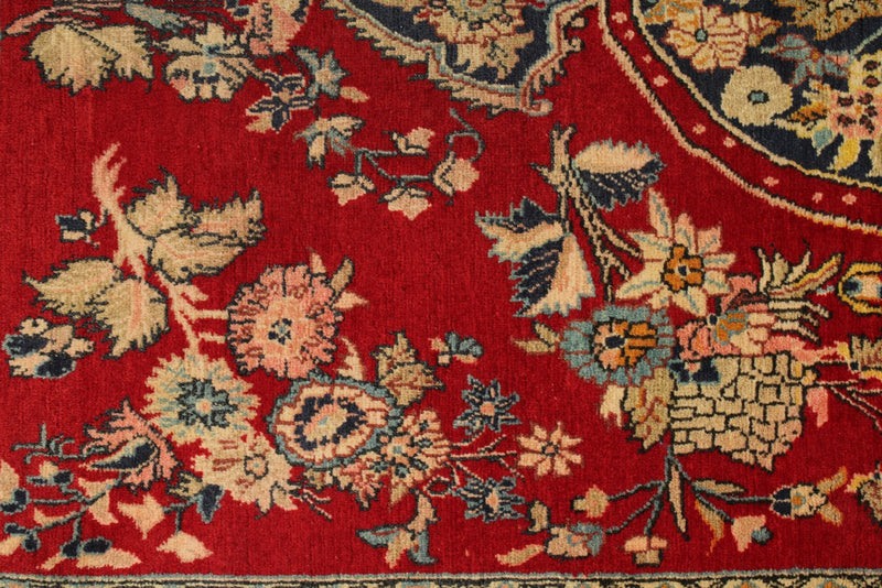 5x8 Red and Navy Persian rug