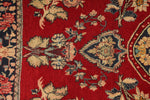 5x8 Red and Navy Persian rug